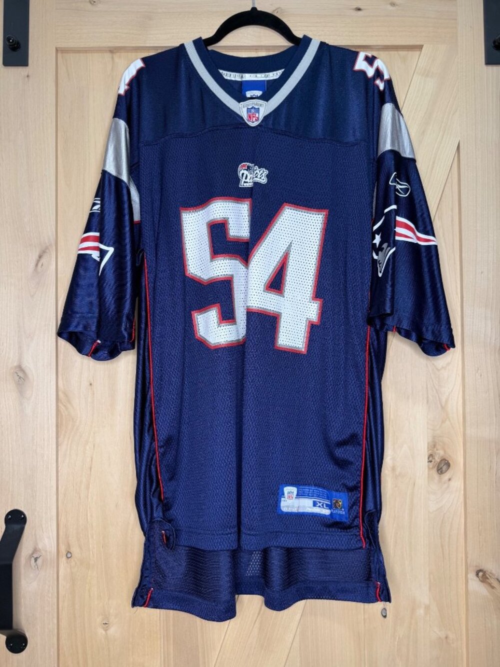 Vintage Reebok NFL New England Patriots Tedy Bruschi #54 On Field Jersey Navy XL